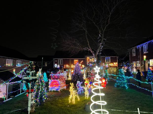 The Argus: Thornbush Crescent, Portslade, Christmas lights for charity.