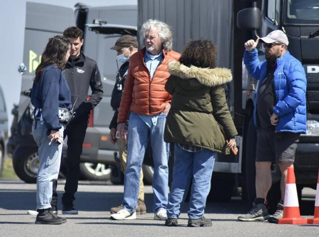 The Argus: James May during filming for The Grand Tour at Beachy Head 