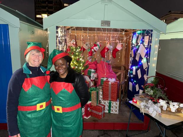 The Argus: Karen Peck and her Santa's Grotto hut