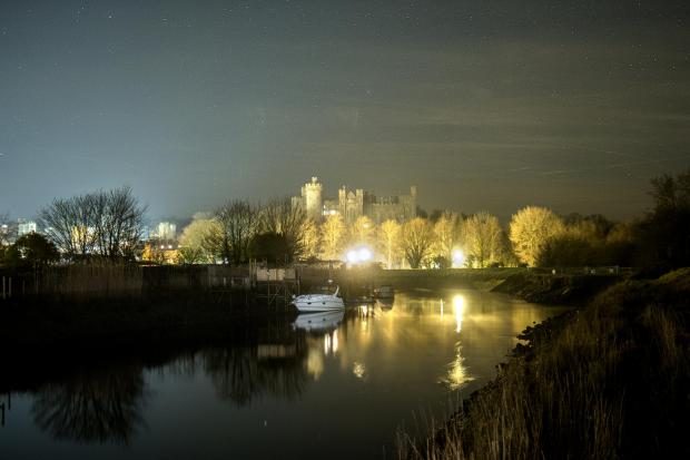 The Argus: Arundel Castle at night: credit - Sean Lewis