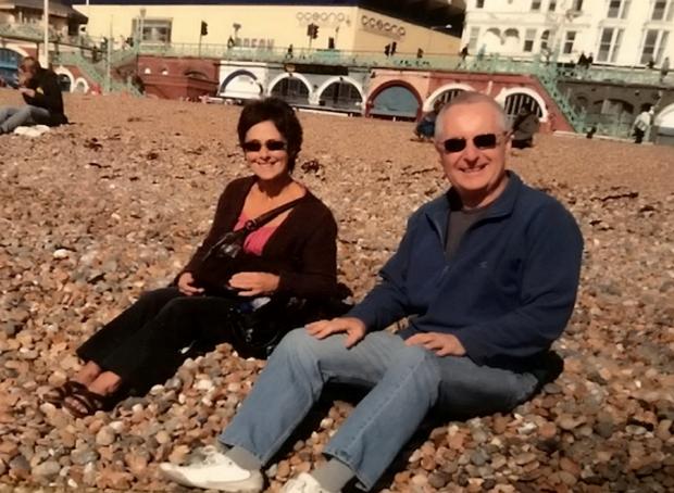 The Argus: Trish and Raymond Gower on Brighton beach 