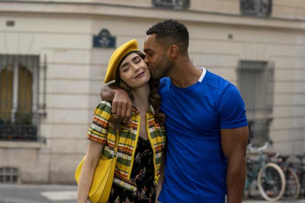The Argus: (Left to right) Lily Collins as Emily and Lucien Laviscount as Alfie. Credit: Netflix