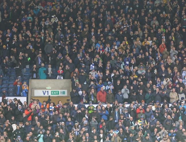 Brighton fans cheer on their side at West Brom. Picture Richard Parkes