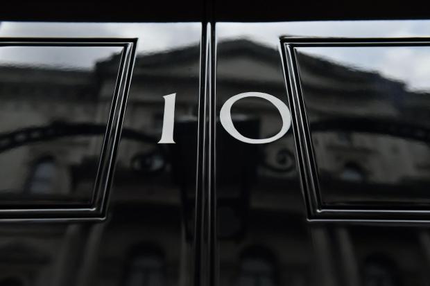 The front door of number 10 Downing Street