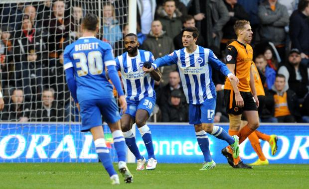 The Argus: Darren Bent scored twice for Brighton and Hove Albion