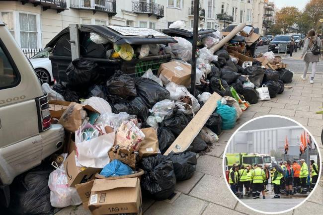 Brighton bin strike in 2021