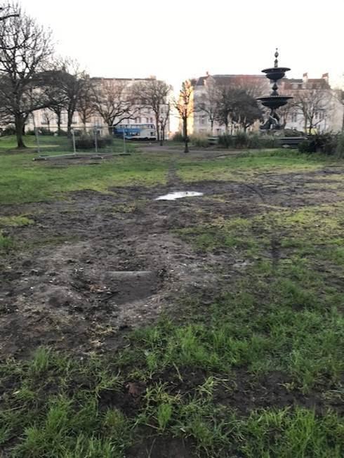 The Argus: Old Steine Gardens was turned into a 'muddy quagmire' 