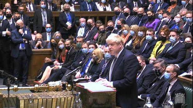 The Argus: Boris Johnson giving a statement on Wednesday, January 12