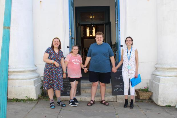 The Argus: Pupils Emily, Lydia and Max with teacher Ava