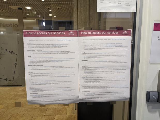 The Argus: Hannah Clare's picture of Information posters at Hove Town Hall 