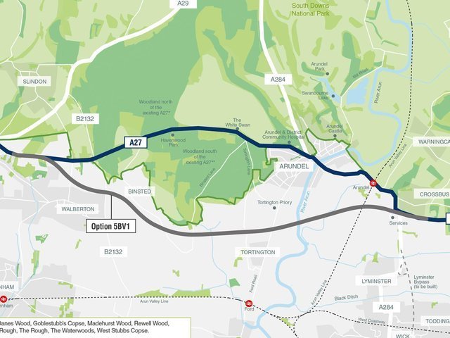 Arundel Bypass Proposed \Grey Route\