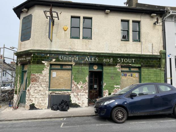 The Argus: People living near the pub have been left upset after tiles were damaged