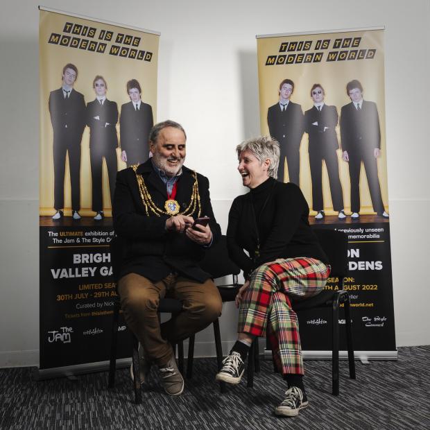The Argus: Mayor of Brighton Alan Robins and Nicky Weller spoke about their memories of The Jam. Picture by Dammo Photography