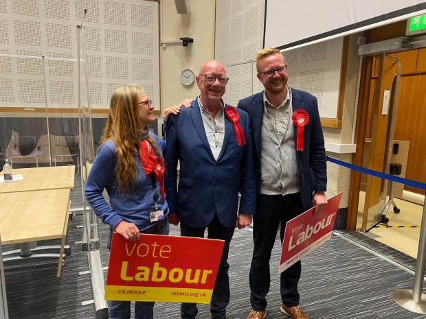 The Argus: Labour co-leader Carmen Appich (left), Robert Mcintosh (centre) and Lloyd Russell-Moyle