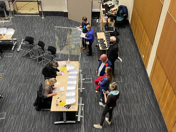 The Argus: Votes were counted at Hove Town Hall