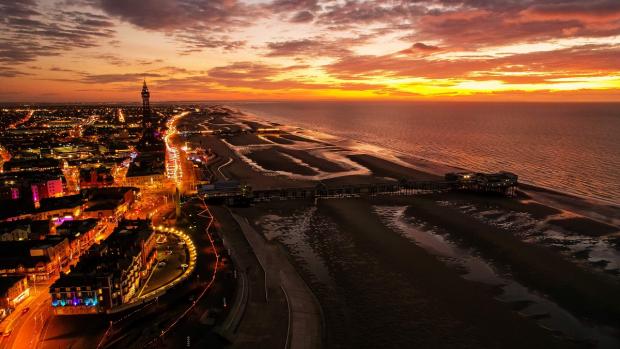 The Argus: Sunset at Blackpool beach. Picture: Parkdean