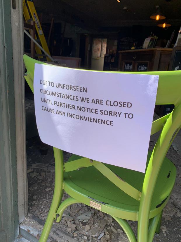 The Argus: A sign was placed outside the pub, informing customers it would be closed until further notice 
