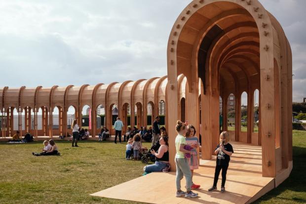 A new 30-metre Arabic structure has opened on Hove seafront