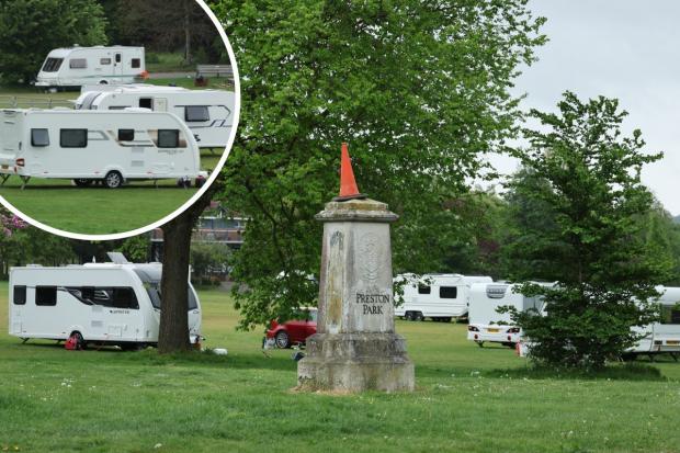 Caravans spotted in Preston Park, Brighton