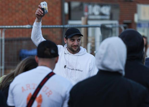 The Argus: Karl Holscher-Ermert at the vigil for his brother last week