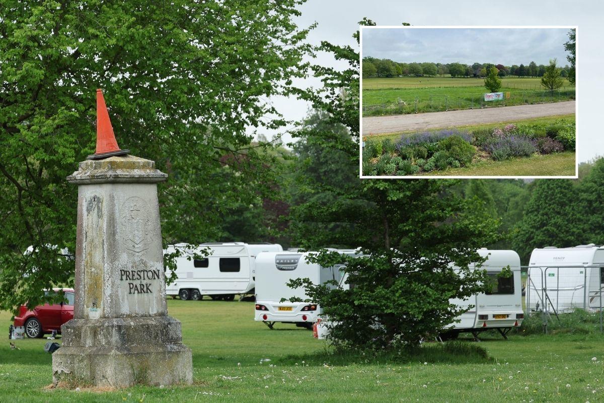 A group of travellers have left Preston Park in Brighton