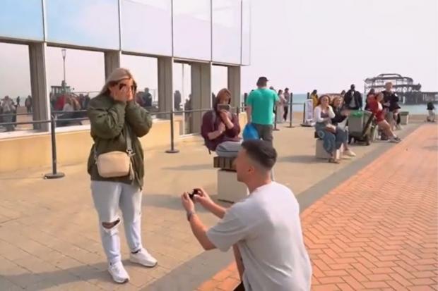 The Argus: Flash mob wedding proposal on Brighton seafront 