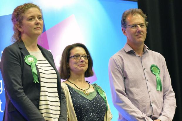 The Argus: St Peter’s and North Laine new councillors, from left, Louisa Greenbaum, Lizzie Dean and Pete West. Picture: Terry Applin