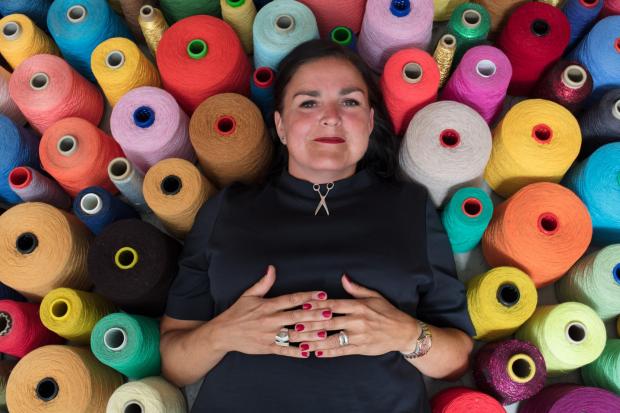 The Argus: Kate Jenkins with her assortment of yarn: credit - Mark Vessey