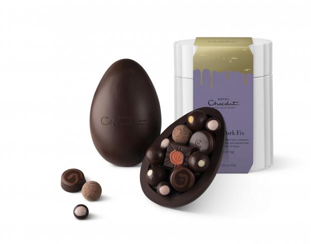 L'Argus: Extra thick dark chocolate Easter egg.  Credit: Hôtel Chocolat