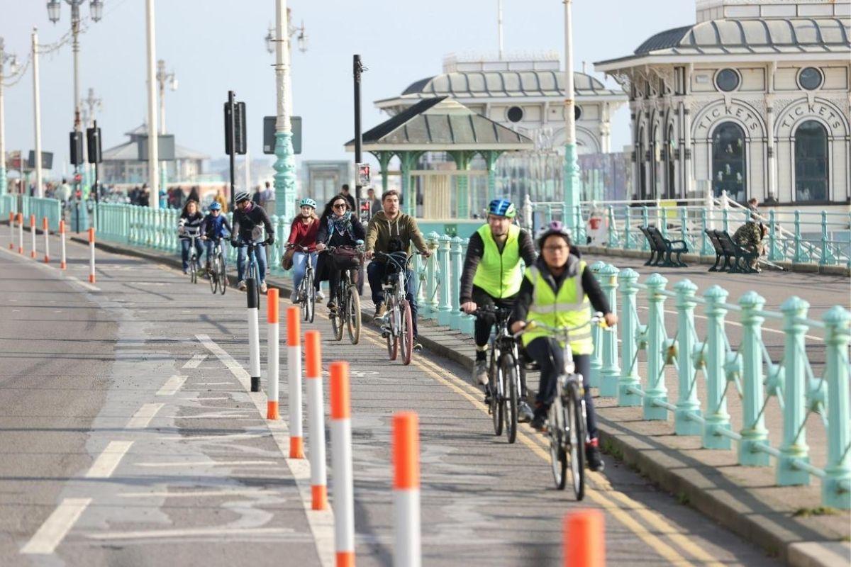 Funding has been granted for a new seafront cycle lane between Brighton Marina and Brighton Palace Pier