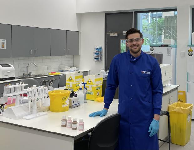 The Argus: PhD student Kieran Smith from Newcastle University who oversaw the glucose monitoring and analysed the data for the study (Newcastle University/PA)