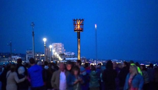 The Argus: The beacon after it was lit up. Picture from Simon Dack