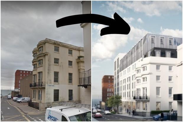 The Argus: A before and after view showing what the new hotel will look like