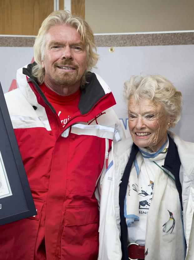 The Argus: Billionaire Richard Branson (left) with his mother Evette Huntley Branson 