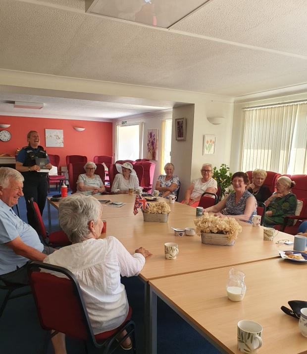 The Argus: Police officers met with residents at Homegate House in Eastbourne