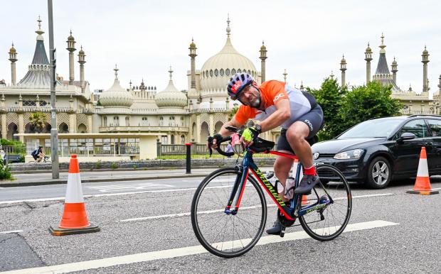 The Argus: Thousands rode through the city centre. Pictures by Simon Dack