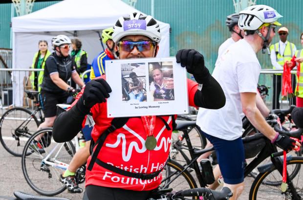 The Argus: Martin after completing his ride in memory of his pals