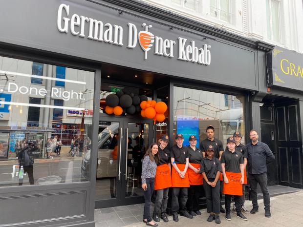 The Argus: Some of the new staff at German Doner Kebab in North Street, Brighton