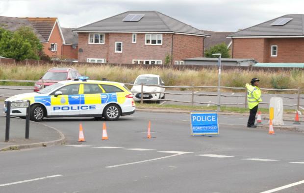The Argus: Emergency services at the scene of the crash on the B2259 Chichester Road in Bognor 