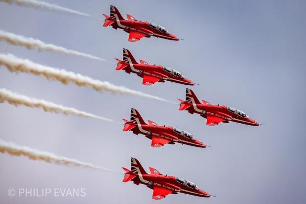 The Argus: The Red Arrows display at the Goodwood Festival of Speed. Credit: Philip Evans 