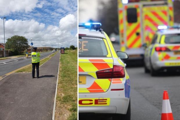 Police speed checks in Eastbourne were cut short by crash