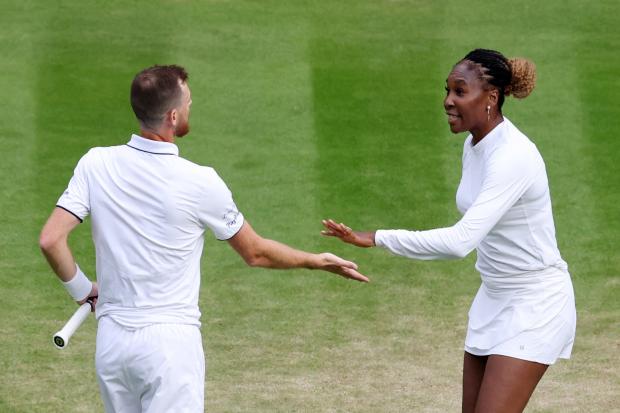 Jamie Murray and Venus Williams won their opening round match at the All England Club