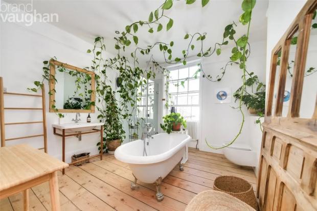 The Argus: The claw-footed, roll-top bath is a focal point for the main bathroom. Picture: Zoopla