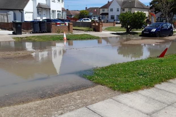 The Argus: The sewage flooded the road "kerb to kerb"