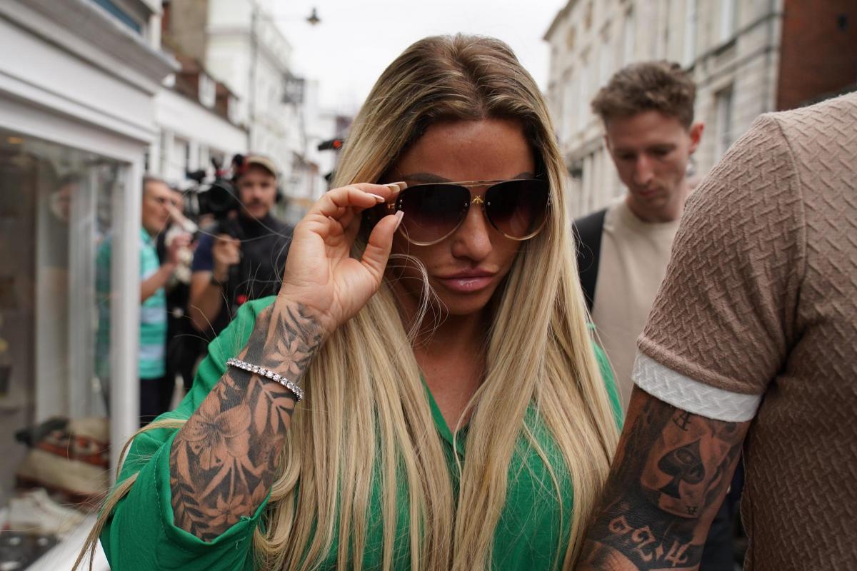 Katie Price at Crawley Magistrates’ Court