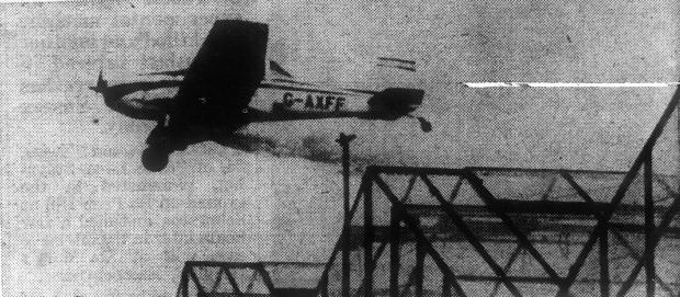 The Argus: An aircraft completes part of its whitewash run over greenhouses in Littlehampton during the 1976 heatwave