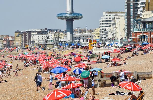 The Argus: Brighton during the heatwave. Photo: Simon Dack