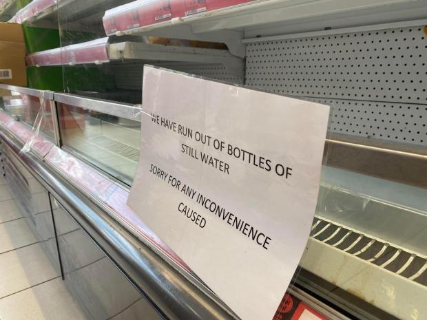 The Argus: bottled water was also in high demand during the heatwave as some businesses in the city ran out