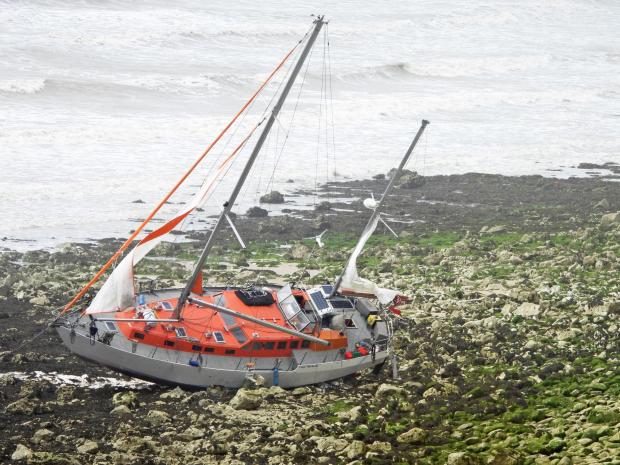 The Argus: The boat the morning it beached near Birling Gap
