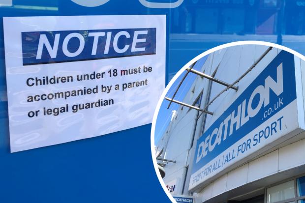Decathlon in Brighton requires parents to join shoppers under the age of 18